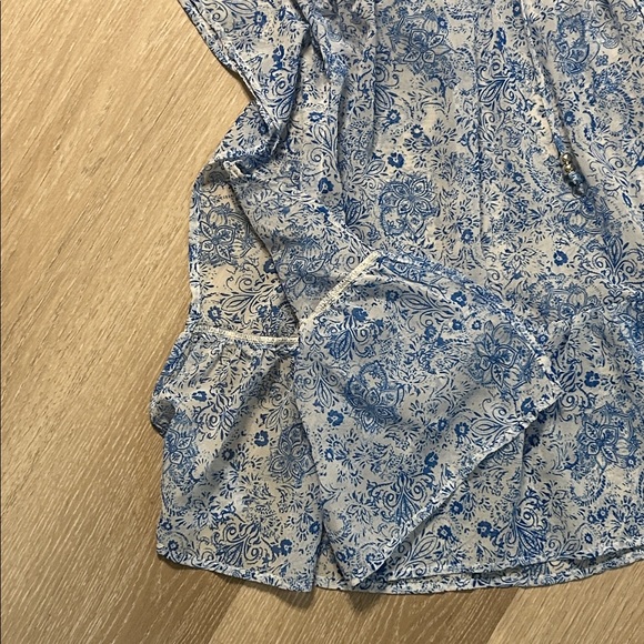 Time & Tru Floral Flowy Sheer Swim Suit Cover Up - Picture 4 of 6